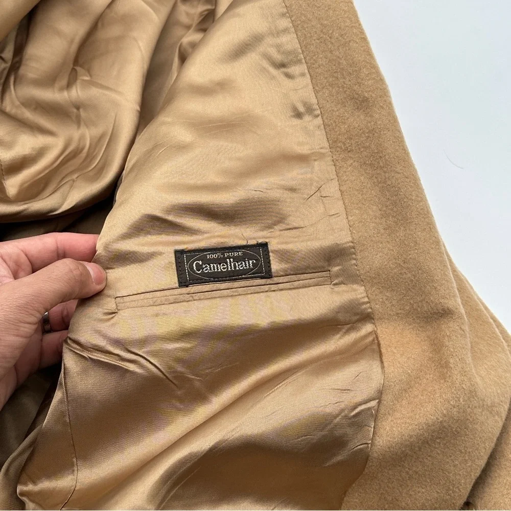 Mark Shale Men's Tan Sport Coat EVENING DINNER Jacket 100% CAMEL HAIR Blazer 50” - Picture 9 of 16